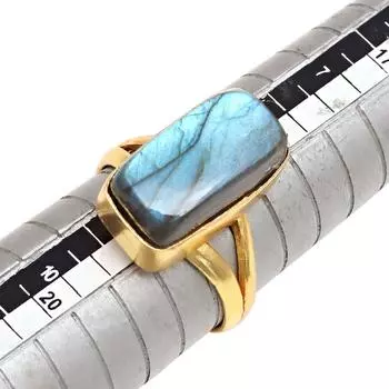 Серебряные украшения ручной работы с драгоценным камнем лабрадорит 8.5