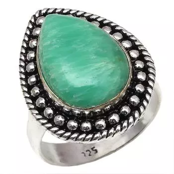 Серебряные украшения ручной работы с драгоценным камнем хризопраз 9