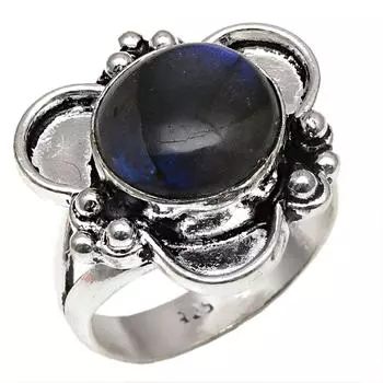 Серебряные украшения ручной работы с драгоценным камнем лабрадорит 7.5