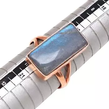 Серебряные украшения ручной работы с драгоценным камнем лабрадорит 10.5