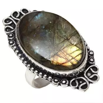 Серебряные украшения ручной работы с драгоценным камнем лабрадорит 8