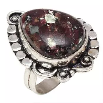 Серебряные украшения ручной работы с драгоценными камнями эудейлит 8.5