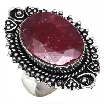 Серебряные украшения ручной работы с драгоценными камнями 8 из рубина и шаппира