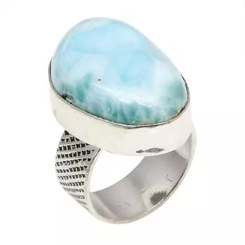 Серебряные украшения ручной работы с драгоценными камнями Ларимар 7