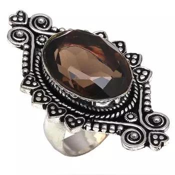 Серебряные украшения ручной работы с дымчатым кварцем 7