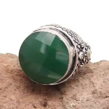 Серебряные украшения ручной работы с изумрудным кварцем 7