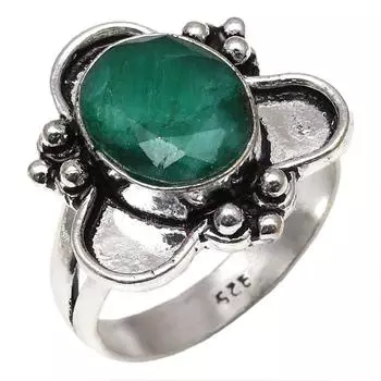 Серебряные украшения ручной работы с изумрудом и сапфиром 9