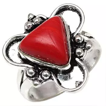 Серебряные украшения ручной работы с красным кораллом 8