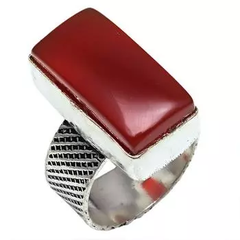 Серебряные украшения ручной работы с красным сердоликом 7.5