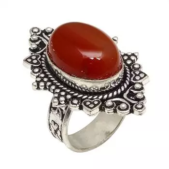 Серебряные украшения ручной работы с красным сердоликом 7