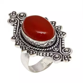 Серебряные украшения ручной работы с красным сердоликом 8