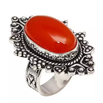 Серебряные украшения ручной работы с красным сердоликом 7