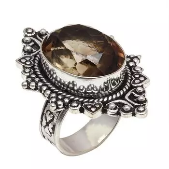 Серебряные украшения ручной работы с лимонным топазом 7