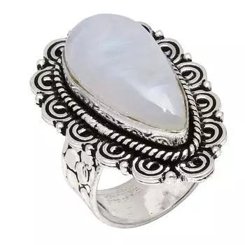 Серебряные украшения ручной работы с лунным камнем 8.5