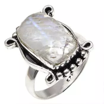 Серебряные украшения ручной работы с лунным камнем 8.5