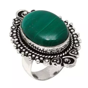 Серебряные украшения ручной работы с малахитом 7