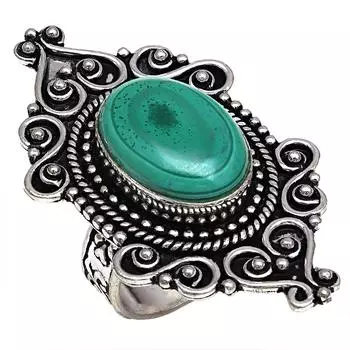 Серебряные украшения ручной работы с малахитом 8