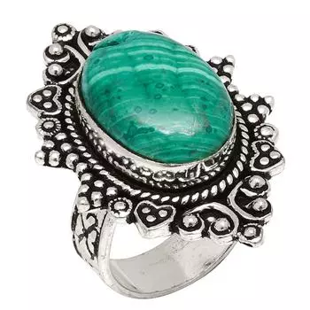 Серебряные украшения ручной работы с малахитом 8