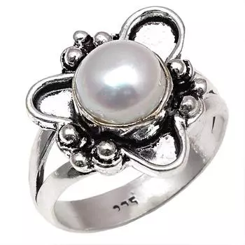 Серебряные украшения ручной работы с настоящим жемчугом 6.5