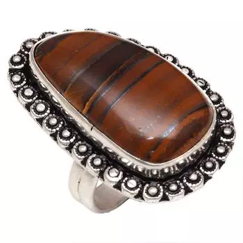 Серебряные украшения ручной работы с несколькими камнями тигровый глаз 6.5