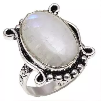 Серебряные украшения ручной работы с павлиньим лунным камнем 7