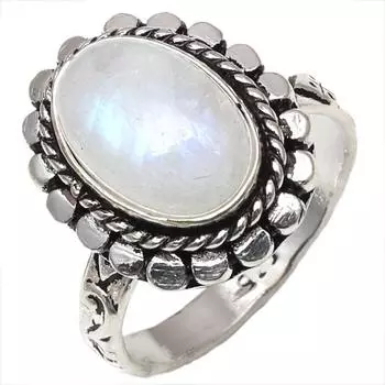 Серебряные украшения ручной работы с павлиньим лунным камнем 6.5