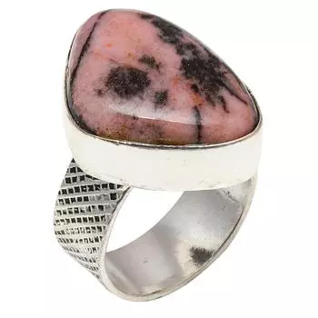 Серебряные украшения ручной работы с родонитом 8.5