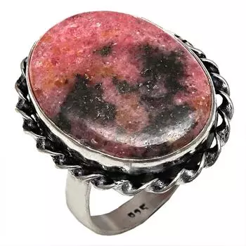 Серебряные украшения ручной работы с родонитом 8.5