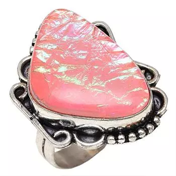 Серебряные украшения ручной работы с розовым австралийским опалом 9