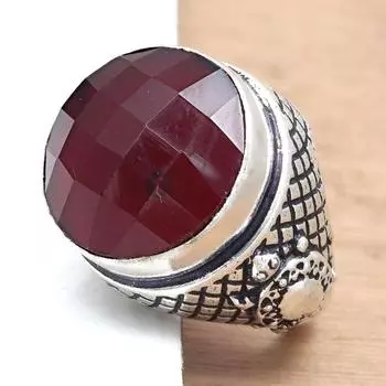 Серебряные украшения ручной работы с розовым гранатом 8