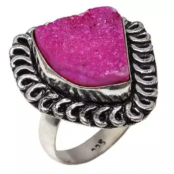 Серебряные украшения ручной работы с розовыми друзами 8