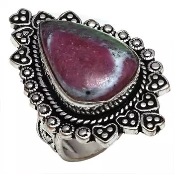 Серебряные украшения ручной работы с рубиновым цоизитом 6.5