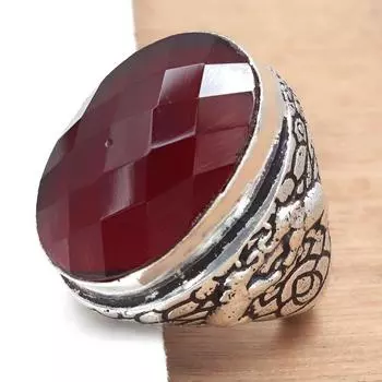 Серебряные украшения ручной работы с рубиновым кварцем 7.5