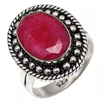 Серебряные украшения ручной работы с рубиновым сапфиром 8