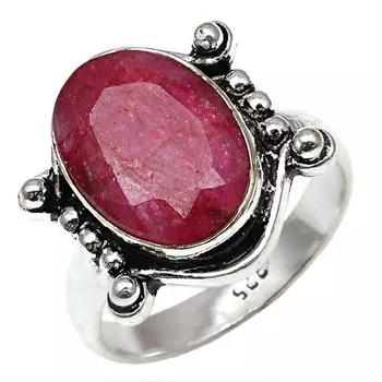 Серебряные украшения ручной работы с рубиновым сапфиром 8