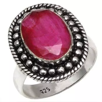 Серебряные украшения ручной работы с рубиновым сапфиром 9