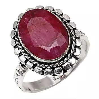 Серебряные украшения ручной работы с рубиновым сапфиром 9