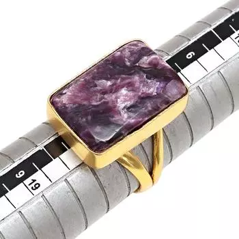 Серебряные украшения ручной работы с русским драгоценным камнем чероитом 7.5