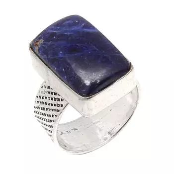 Серебряные украшения ручной работы с русским драгоценным камнем чероит 6.5