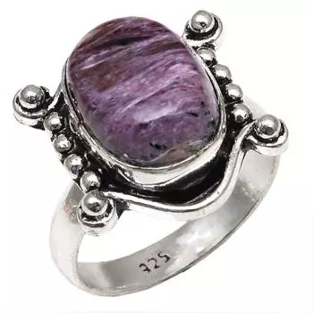 Серебряные украшения ручной работы с русским драгоценным камнем чероит 8