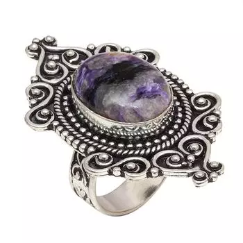 Серебряные украшения ручной работы с русским камнем чероит 8