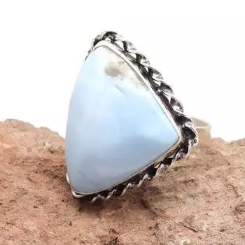 Серебряные украшения ручной работы с синим опалом Овайхи 8