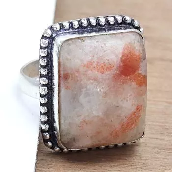 Серебряные украшения ручной работы с солнечным камнем 9