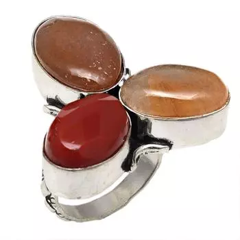 Серебряные украшения ручной работы с солнечным камнем 7