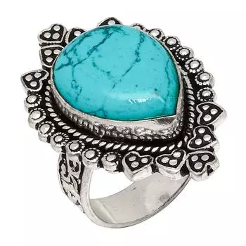 Серебряные украшения ручной работы с тибетским бирюзовым камнем 8