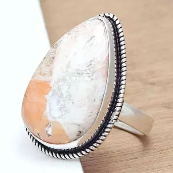 Серебряные украшения ручной работы со сколецитом 9