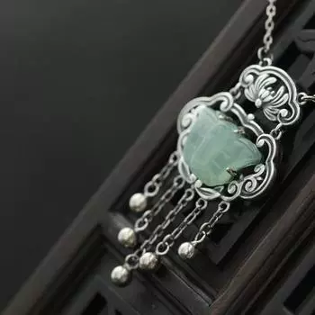 Серебряные украшения Винтаж состаренный маленький серебряный замок-подвеска с ожерельем из стерлингового серебра, замок безопасности, комплект из стерлингового серебра 925 пробы