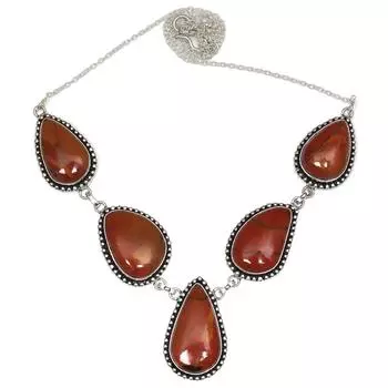 Серебряные ювелирные изделия из дикой лошадиной яшмы с драгоценными камнями 2,25 дюйма, подвески ручной работы