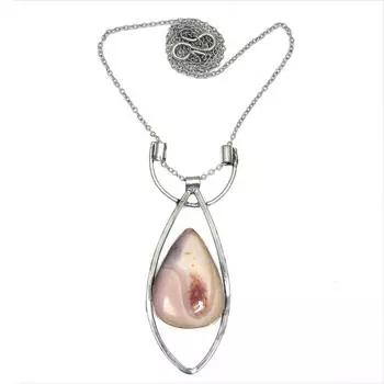 Серебряные ювелирные изделия из дикой лошадиной яшмы с драгоценными камнями 2,25 дюйма, подвески ручной работы