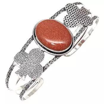 Серебряные ювелирные изделия ручной работы с красным драгоценным камнем Sunsitara, браслеты-манжеты 7 дюймов, регулируемые